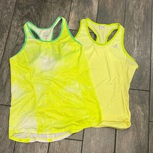 Nike and Adidas women’s Yellow Tank Tops